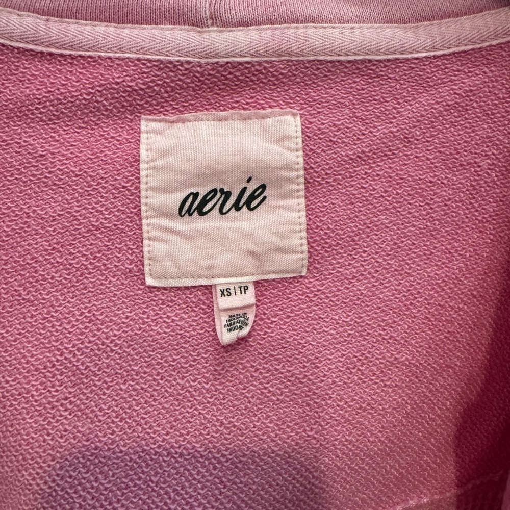 Aerie Cropped Waffle Hoodie - Picture 9 of 13